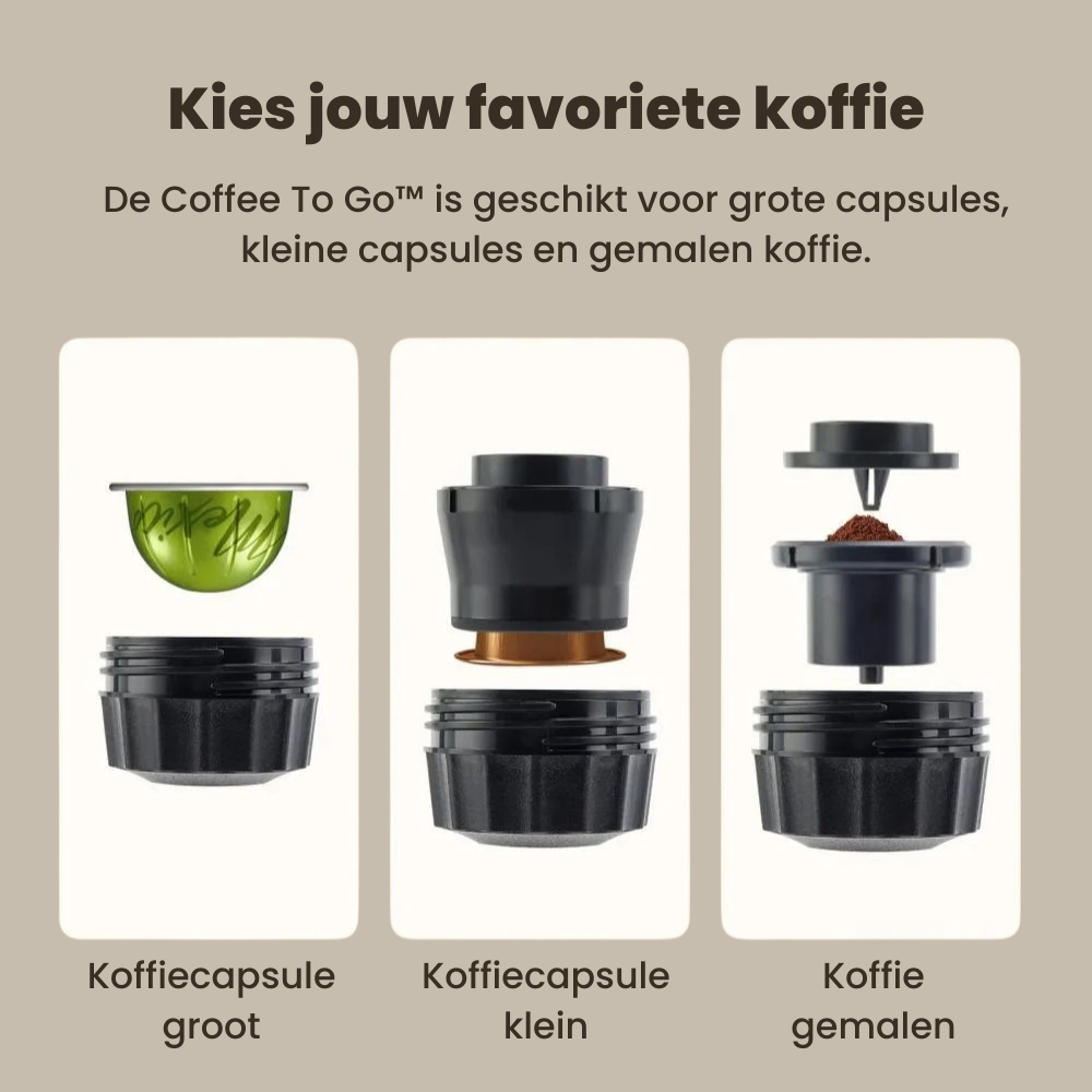 Coffee To Go™ - Het draadloze 3 in 1 koffiezetapparaat