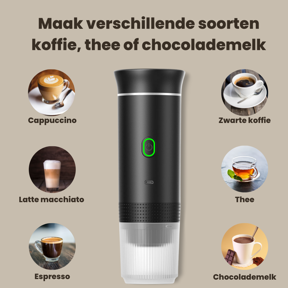 Coffee To Go™ - Het draadloze 3 in 1 koffiezetapparaat
