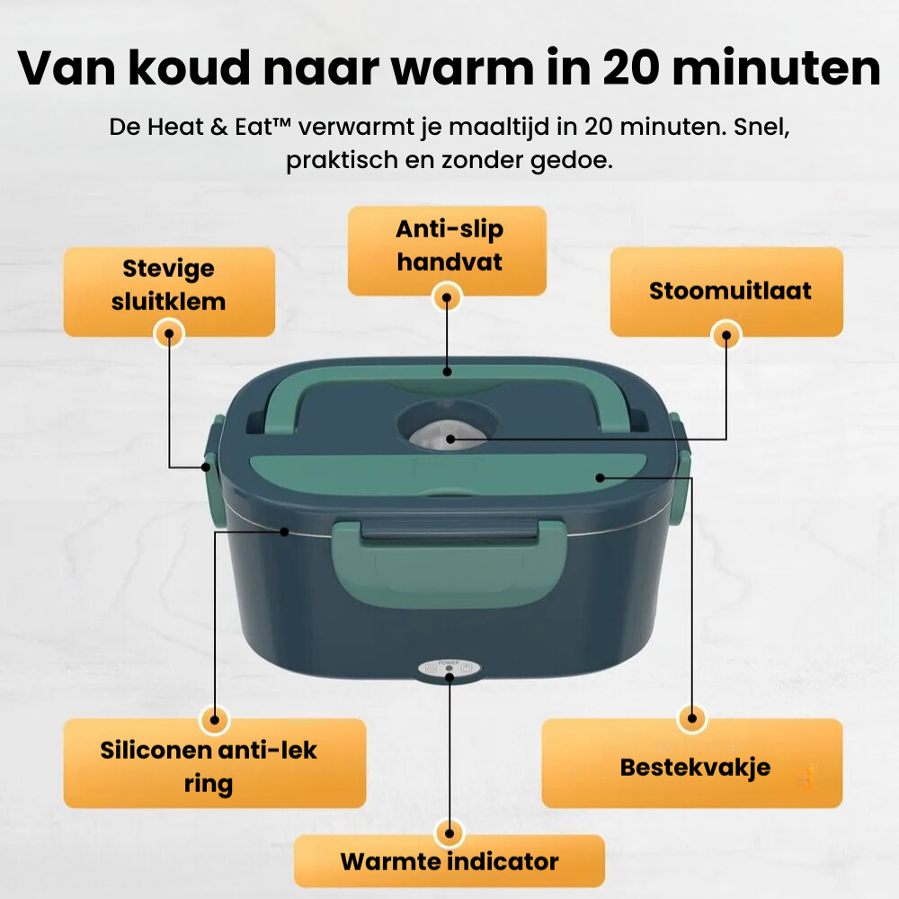 Heat & Eat™ - De elektrische lunchbox met gratis lunchtas