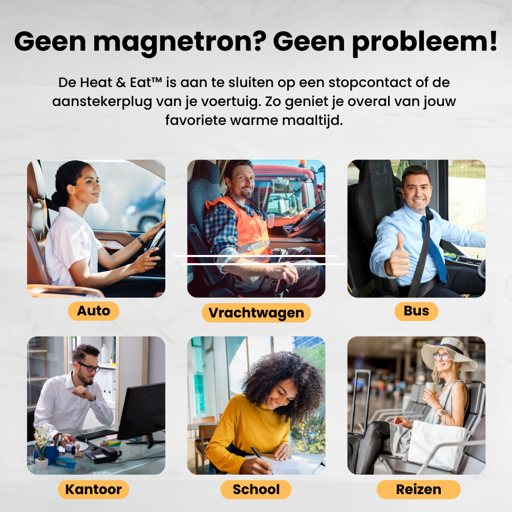 Heat & Eat™ - De elektrische lunchbox met gratis lunchtas