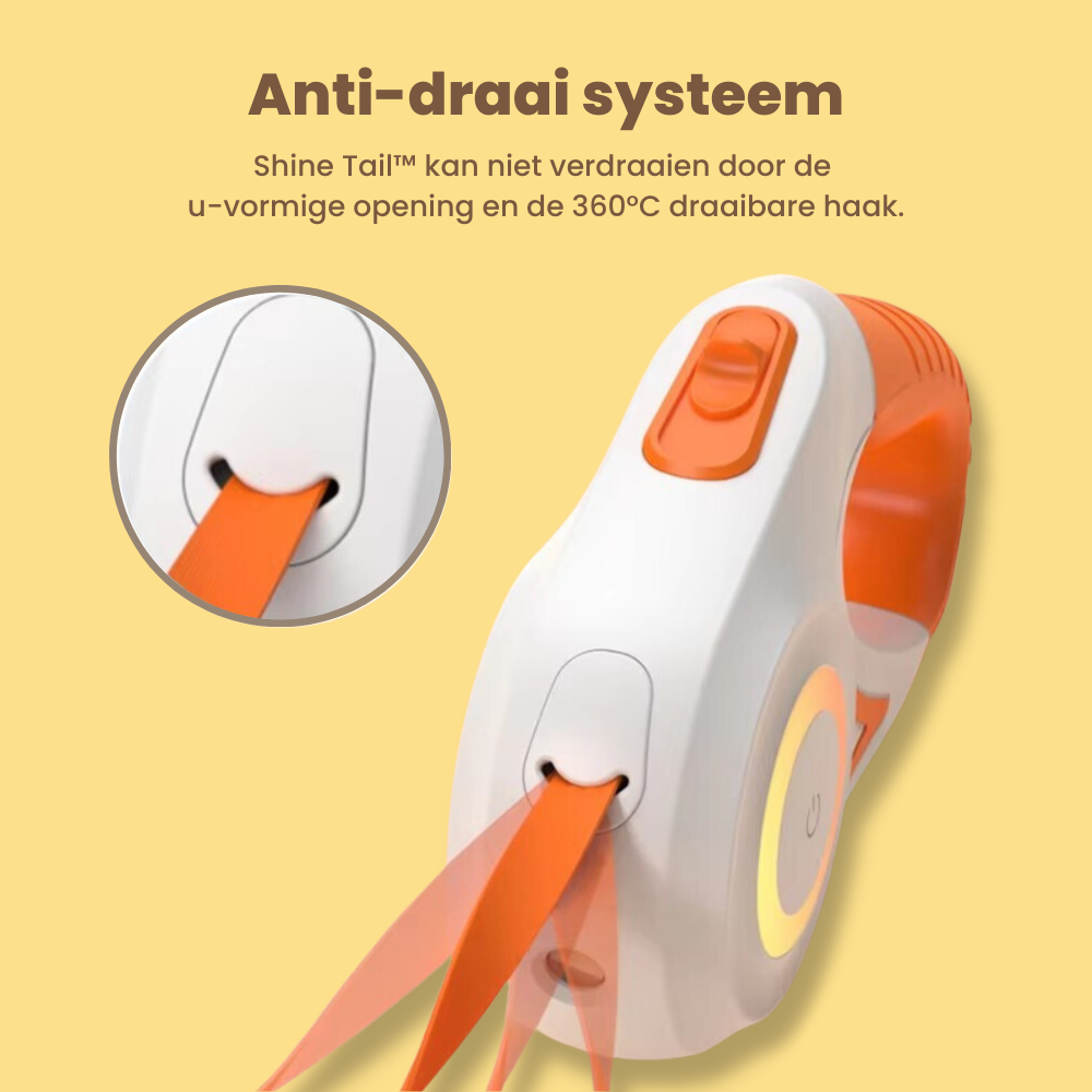 Shine Tail™ - Hondenriem met zaklamp en LED verlichting