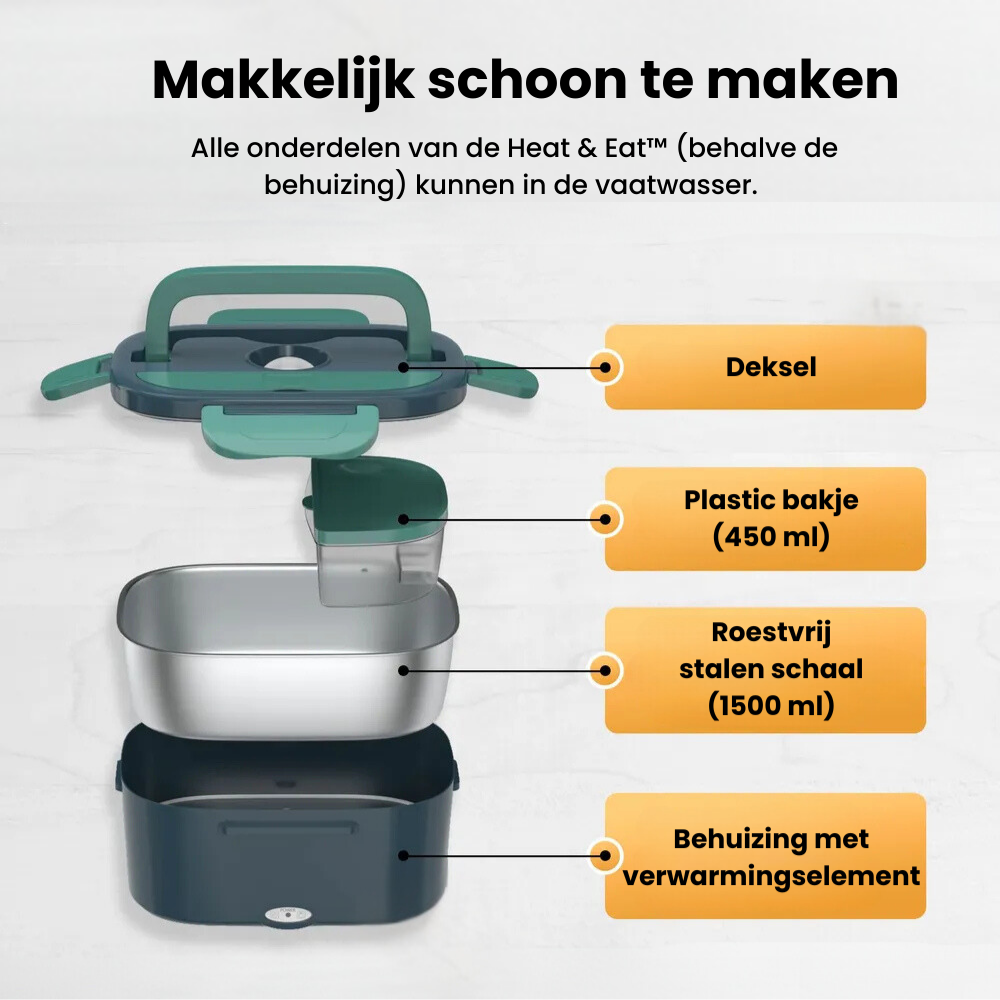 Heat & Eat™ - De elektrische lunchbox met gratis lunchtas