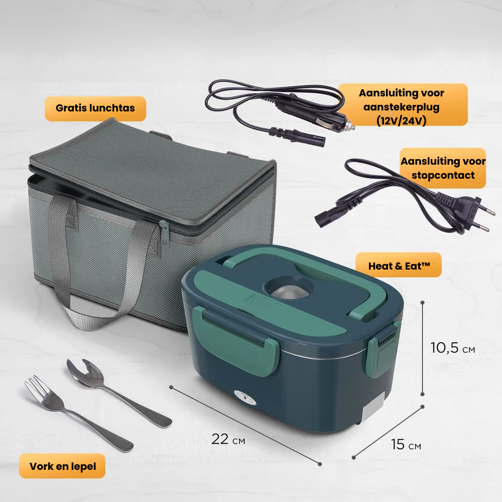 Heat & Eat™ - De elektrische lunchbox met gratis lunchtas