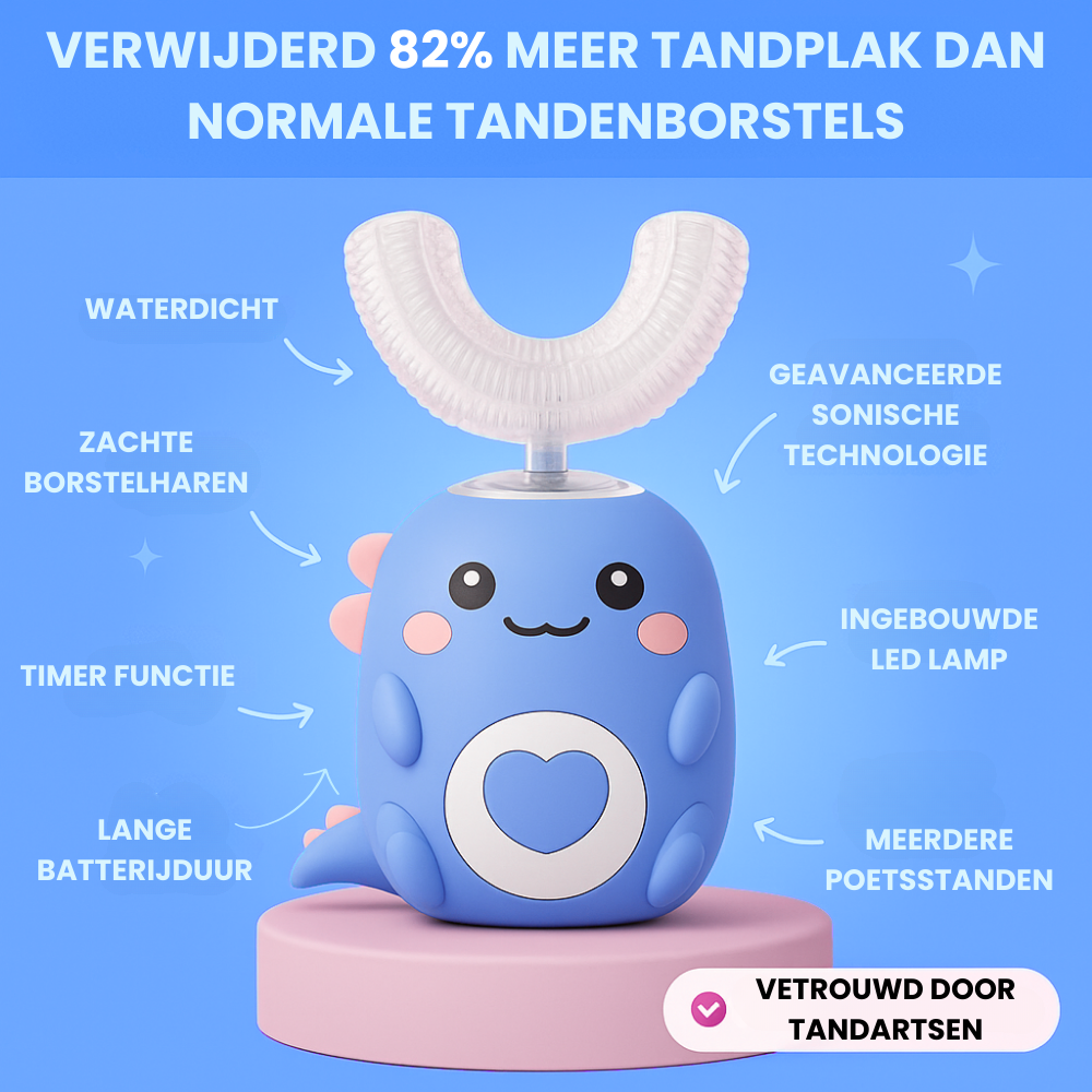 Happy Brush™ - Ultrasone 360° kindertandenborstel