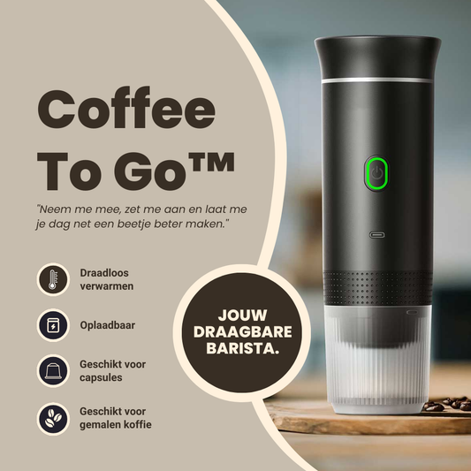 Coffee To Go™ - Het draadloze 3 in 1 koffiezetapparaat