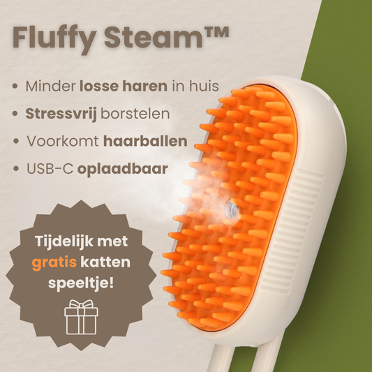 Fluffy Steam™ - Vachtverzorgingsborstel voor katten